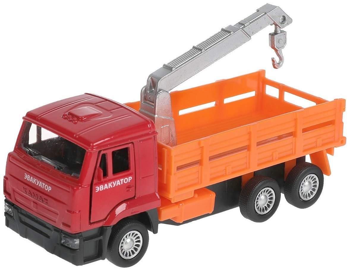 Технопарк KamAZ Эвакуатор + экскаватор-погрузчик SB-19-29-E-WB, металл, мультиколор купить,NaN
