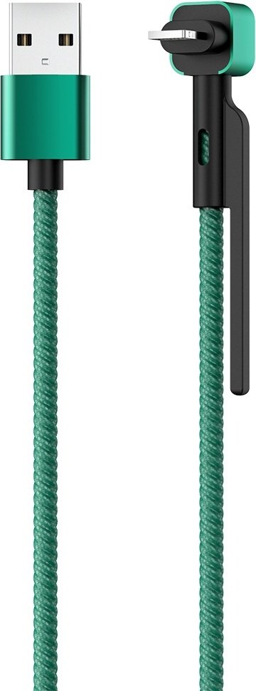 Кабель OLMIO Lightning (M), USB 2.0 (M) зеленый