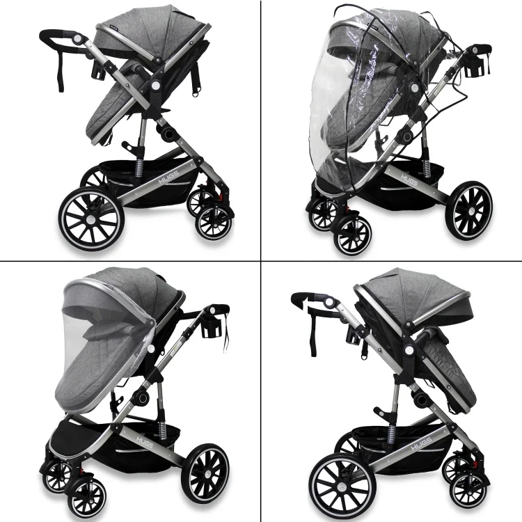 Коляска универсальная 2в1 Hugs SK21 Grey - ForteMarket Коляска универсальная 2в1 Hugs SK21 Grey купить,0
