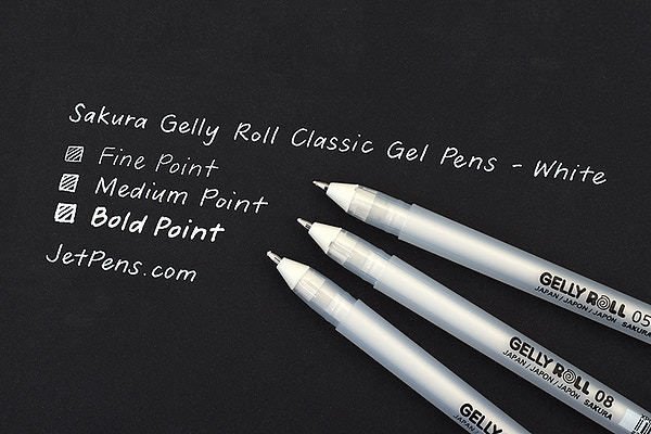 Ручка гелевая Sakura Roll POXPGBWH3 3 шт, цвет чернил белый купить,NaN