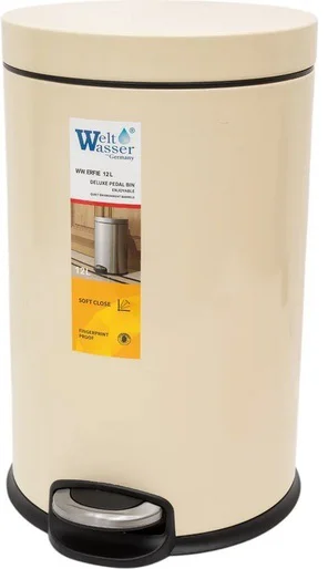 Педальное ведро WeltWasser WW ERFIE BG 8L 25x25x40см бежевый