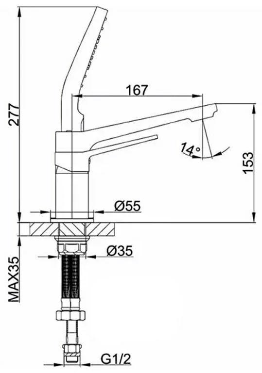 Смеситель Hans H14.3501 хром купить,61548