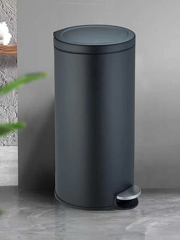 Мусорное ведро WeltWasser WW LORA BL 30L 30x30x62см черный матовый