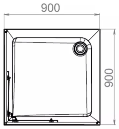 Душевое ограждение с поддоном Domani-Spa CH Shape 2 99 90×90×205см