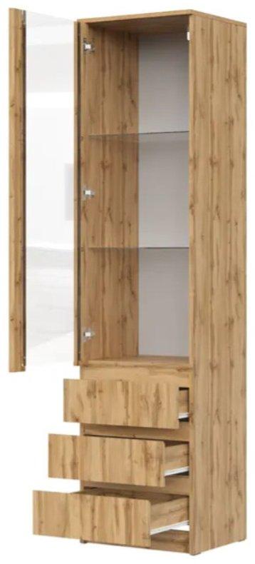 Шкаф-витрина НК Мебель напольный STERN 200х50х43 см купить,NaN