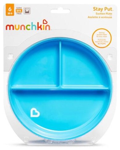 Тарелка Munchkin 11213голубой , пластик/резина, голубой - ForteMarket Тарелка Munchkin 11213голубой , пластик/резина, голубой купить,0