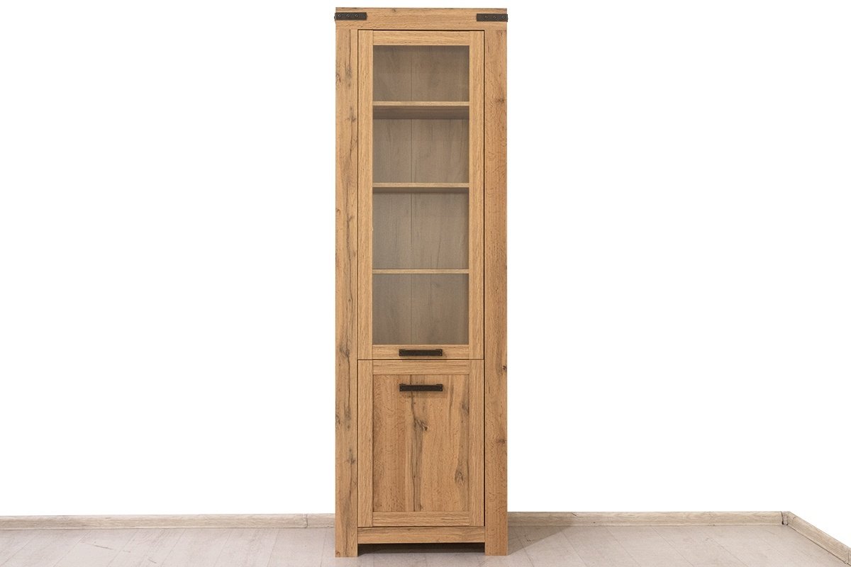 Шкаф-витрина Anrex Мортиз 00031104 210х64.8х40.1см коричневый купить,NaN