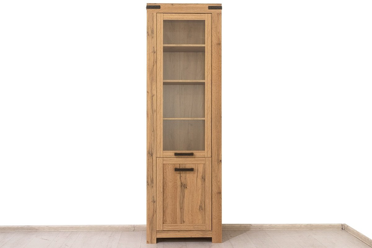 Шкаф-витрина Anrex Мортиз 00031104 210х64.8х40.1см коричневый купить,NaN