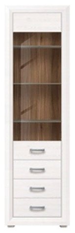Шкаф-витрина Гербор Маркус REG1W3S 61.5x38x211.5см белый купить,NaN