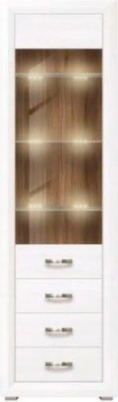 Шкаф-витрина Гербор Маркус REG1W3S 61.5x38x211.5см белый купить,NaN