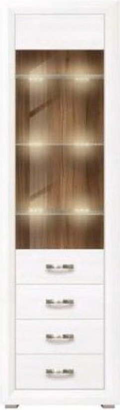 Шкаф-витрина Гербор Маркус REG1W3S 61.5x38x211.5см белый купить,NaN