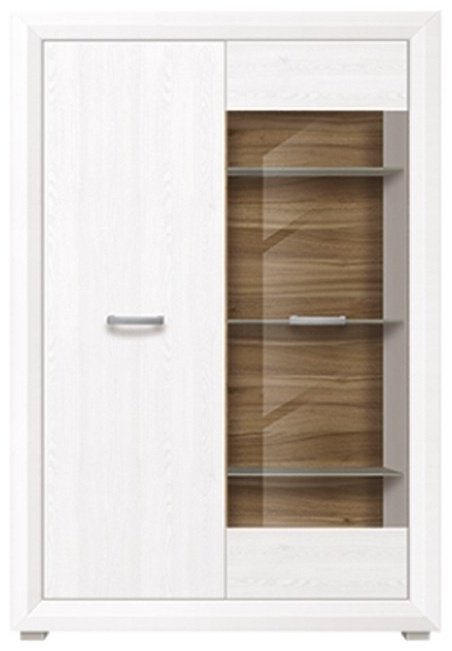 Шкаф-витрина BRW Маркус 157х106.5х38см белый купить,NaN