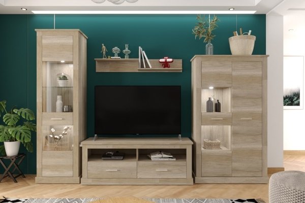 Шкаф-витрина Гербор 20754 60x39x210см коричневый купить,NaN