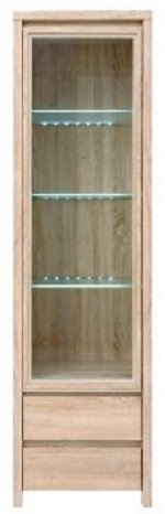 Шкаф-витрина Гербор Каспиан 015 REG 1W2S_L коричневый купить,NaN