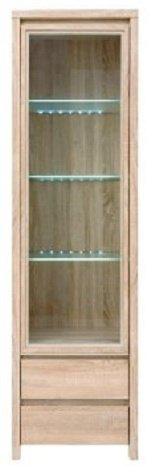 Шкаф-витрина Гербор Каспиан 015 REG 1W2S_L коричневый купить,NaN