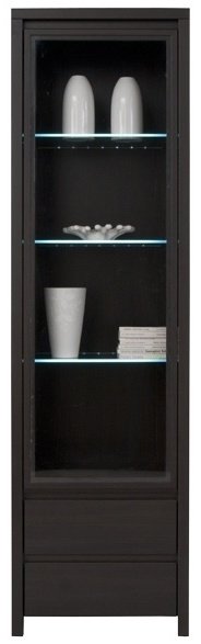 Шкаф-витрина Гербор Каспиан 015 REG 1W2S_L+ черный купить,NaN