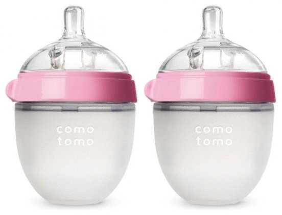 Comotomo Бутылочки 2 шт 150TP-EN 0+ розовый 150 мл