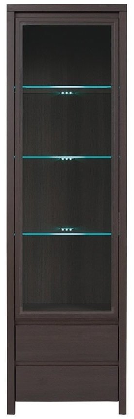 Шкаф-витрина Гербор Каспиан 015 REG 1W2S_L+ черный купить,NaN