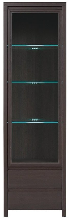 Шкаф-витрина Гербор Каспиан 015 REG 1W2S_L+ черный купить,NaN