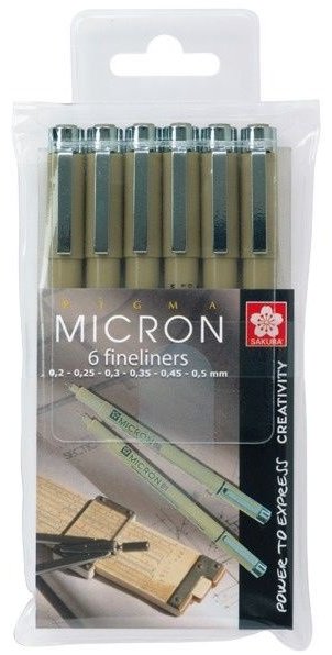 Sakura PO(XSDK-6) Pigma Micron 6 цветов купить,NaN