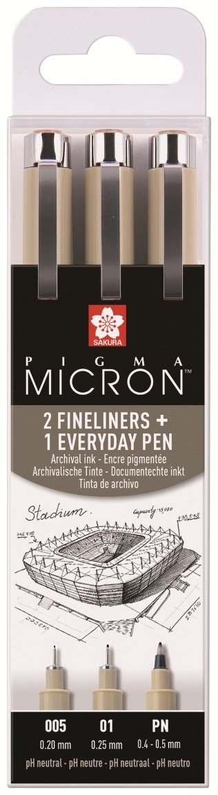 Sakura POXSDK-3UR Pigma Micron 3 цвета купить,NaN