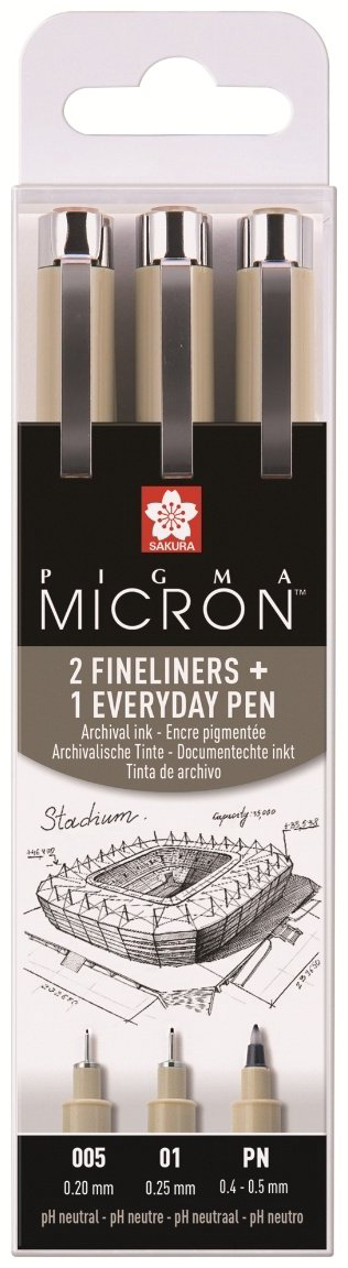 Sakura POXSDK-3UR Pigma Micron 3 цвета купить,NaN