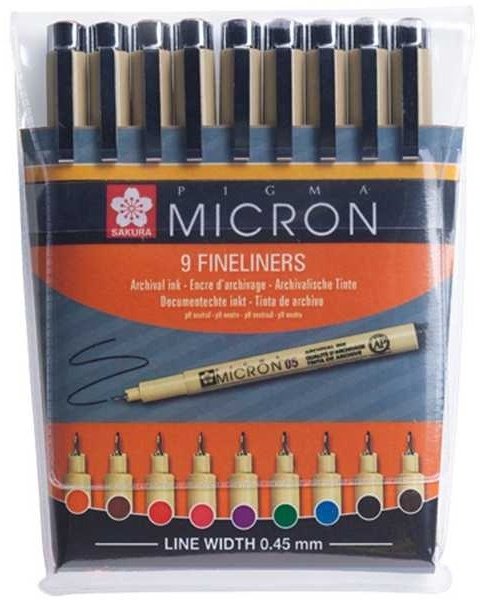 Sakura POXSDK059 Pigma Micron 9 цветов купить,NaN
