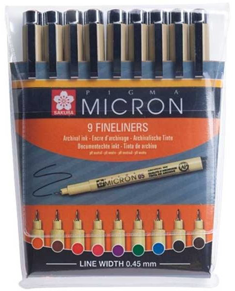 Sakura POXSDK059 Pigma Micron 9 цветов купить,NaN