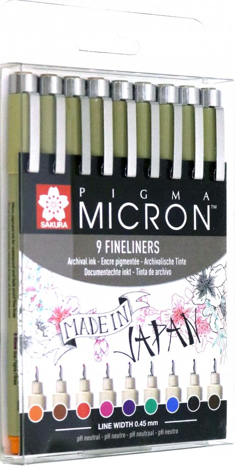 Sakura POXSDK059 Pigma Micron 9 цветов купить,NaN