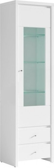 Шкаф-витрина Гербор Кристина REG1W2S В 56x40.5x200.5см белый купить,NaN