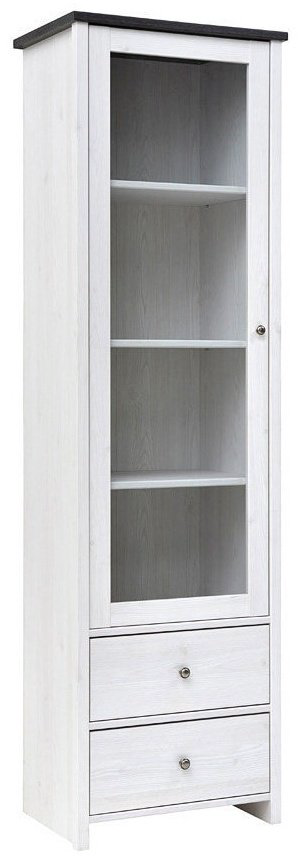 Шкаф-витрина Гербор Порто REG1W2S 199х58х40см белый купить,NaN