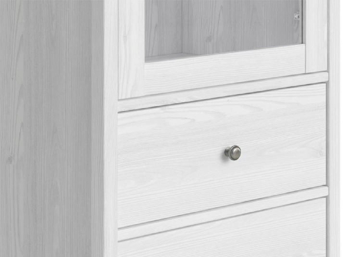 Шкаф-витрина Loftwood Порто REG1W2S 199.5х58.5х40см белый купить,NaN