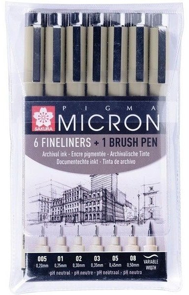 Sakura POXSDK7B Pigma Micron 6 цветов купить,NaN