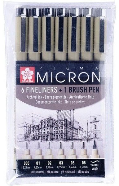 Sakura POXSDK7B Pigma Micron 6 цветов купить,NaN
