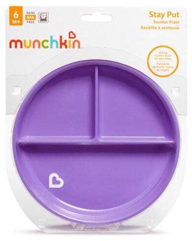 Тарелка Munchkin 11213фиолетовый , пластик/резина, фиолетовый купить,NaN