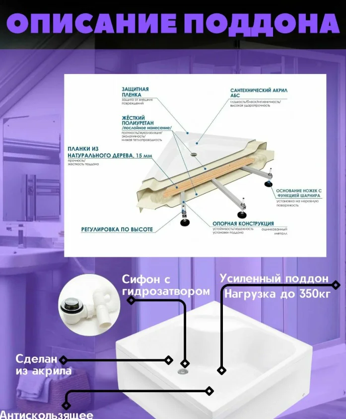 Душевая кабина с поддоном River Quadro XL 90/41 MT 90x90x220см