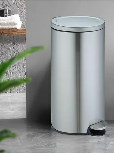 Мусорное ведро WeltWasser WW LORA MT 30L 30x30x62см серебристый