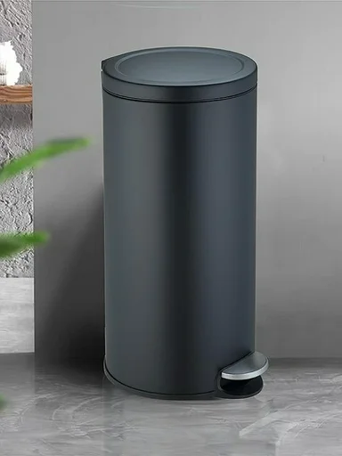 Мусорное ведро WeltWasser WW LORA BL 30L 30x30x62см черный матовый