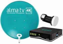 Комплект спутникового оборудования AlmaTV STB приставка и спутниковая антенна 60см