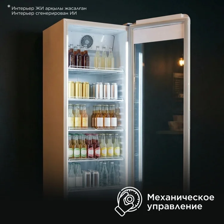 Витринный холодильник Grand GISC-380WNFI белый