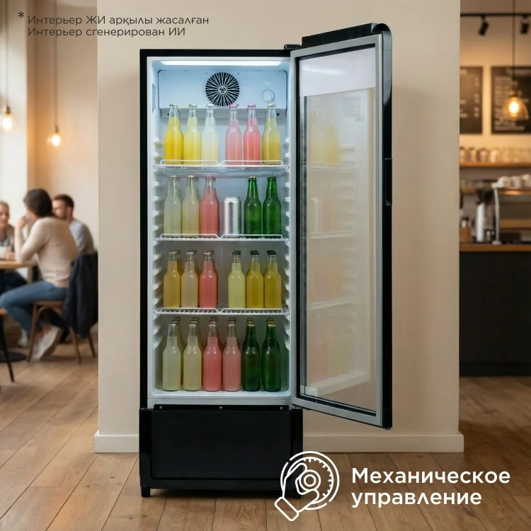  Витринный холодильник Grand GISC-240BNFI черный купить,NaN
