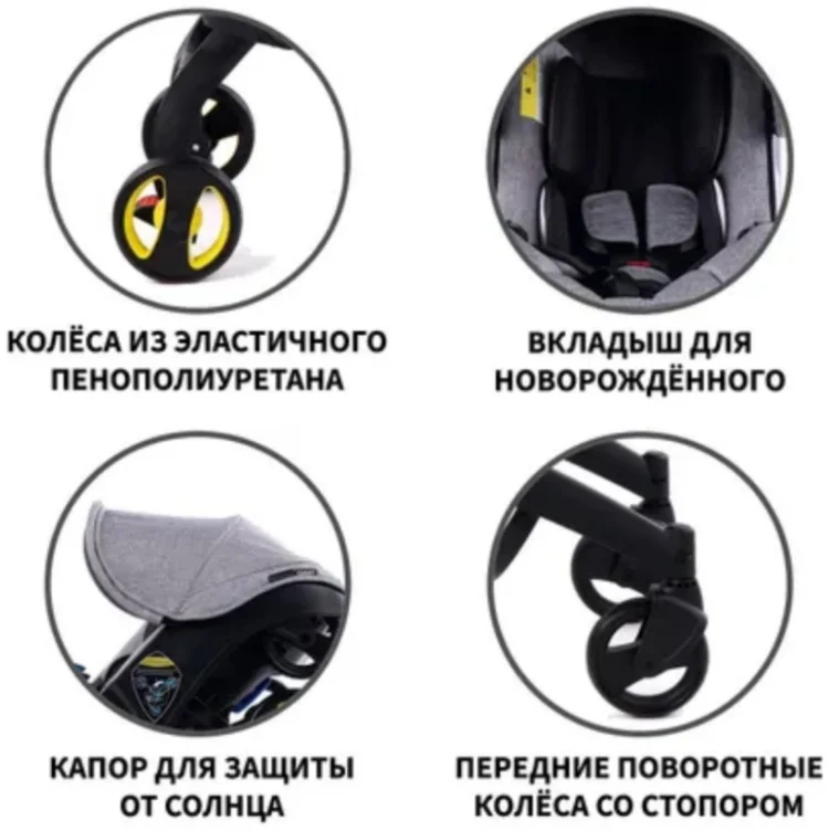 Коляска-автокресло Tommy S800 Grey - ForteMarket Коляска-автокресло Tommy S800 Grey купить,0