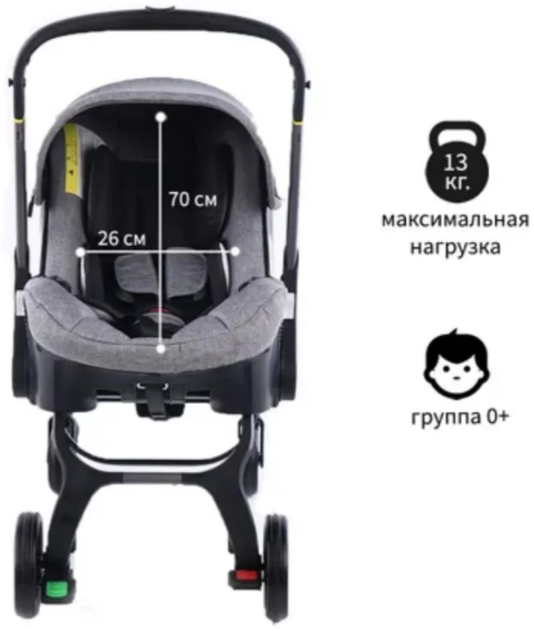 Коляска-автокресло Tommy S800 Grey - ForteMarket Коляска-автокресло Tommy S800 Grey купить,0