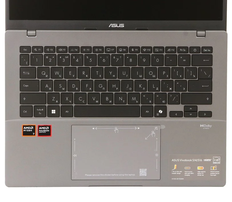 Ноутбук Asus Vivobook S14 M3407HA-LY178 90NB16E1-M00BR0 Grey купить,NaN