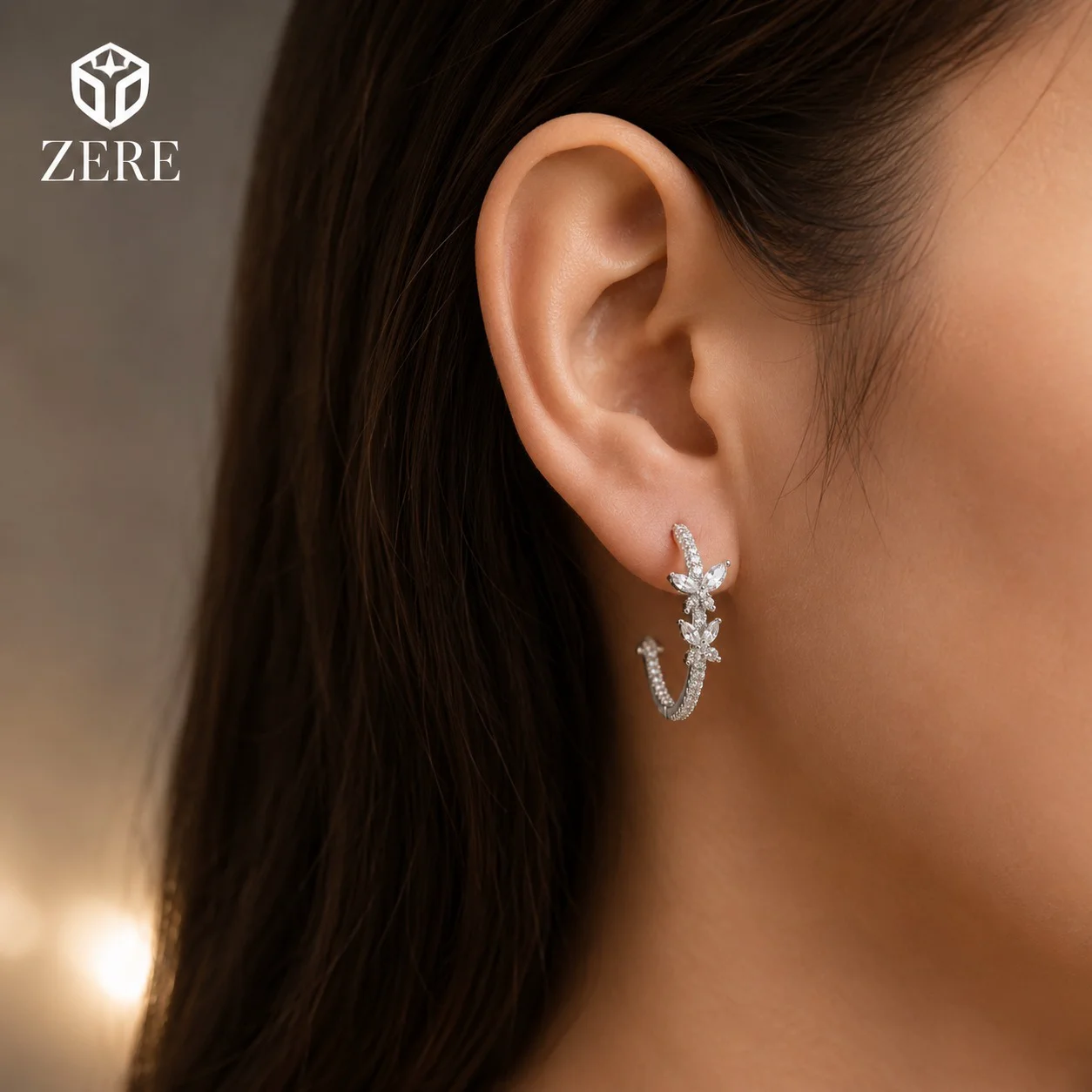 Серьги-кольца Zere ZR220503 серебро 7.45гр  купить,48875