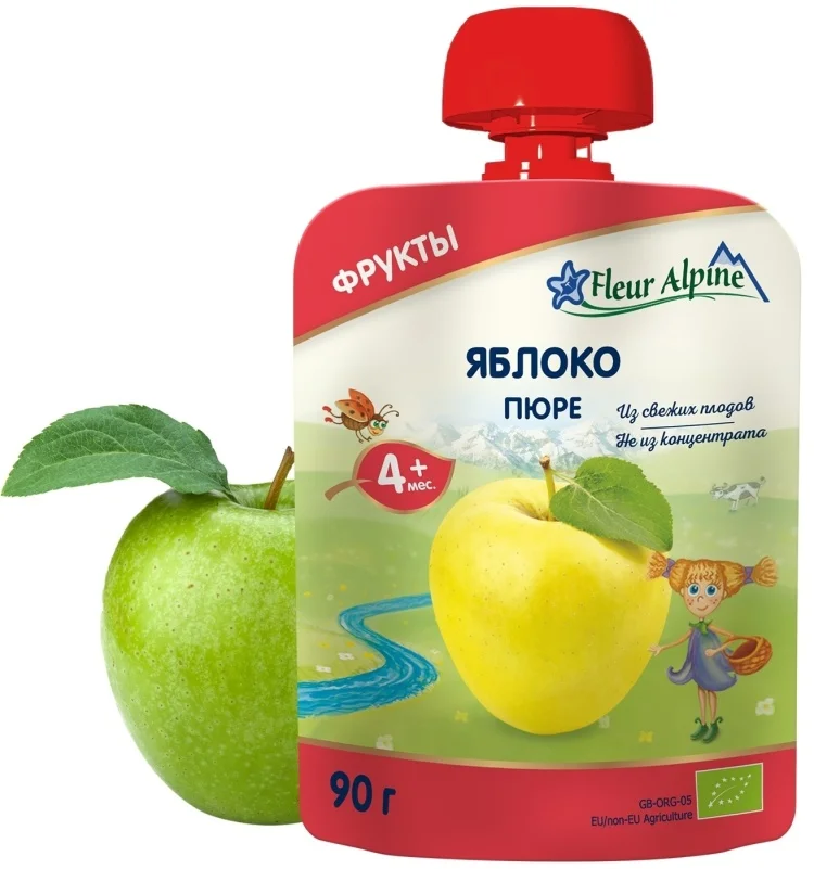 Детское пюре Fleur Alpine яблоко 90гр