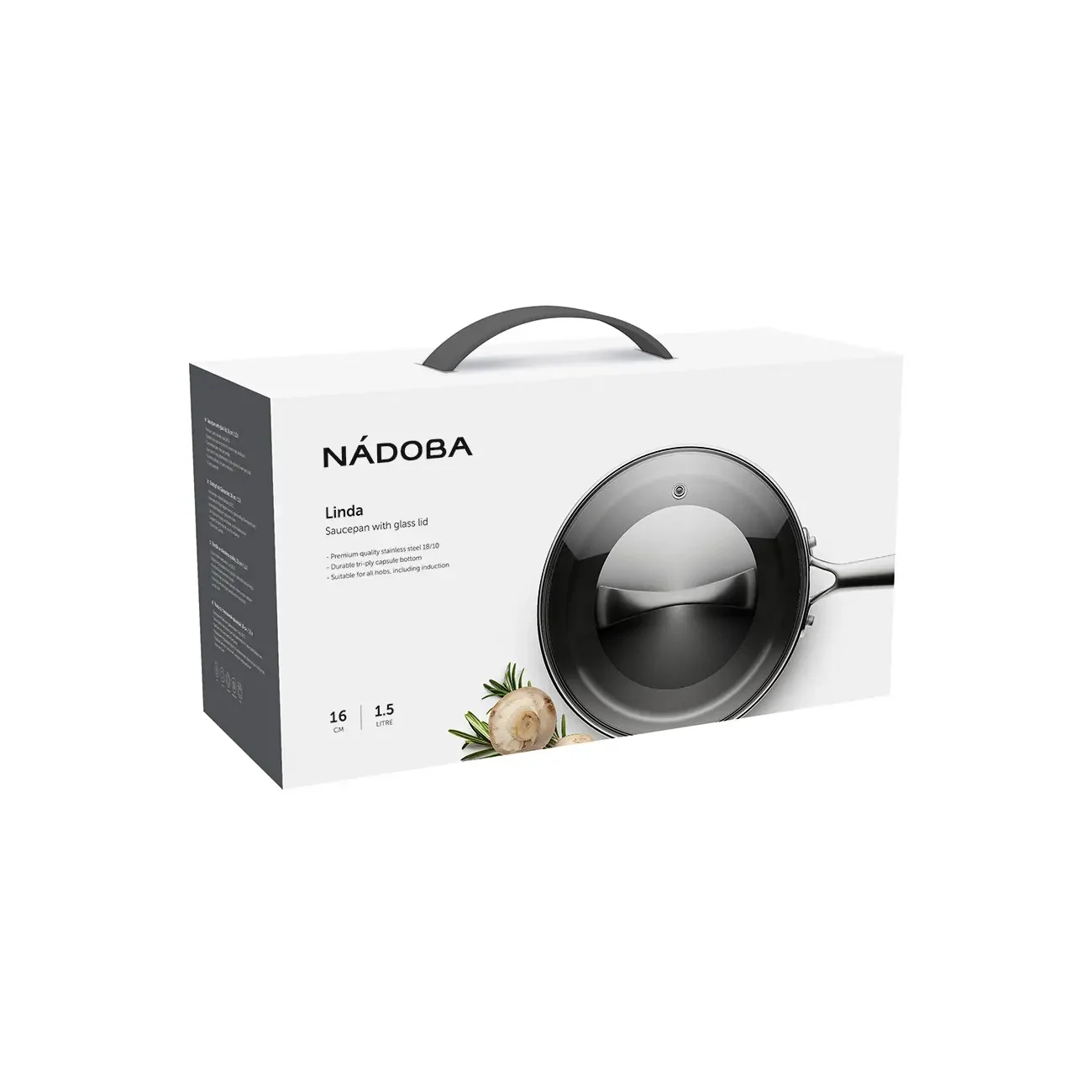 Ковш с крышкой Nadoba Linda 796014 1.5л 16 см