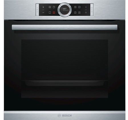 Встраиваемая электрическая духовка Bosch HBG 635BS1 серебристая 