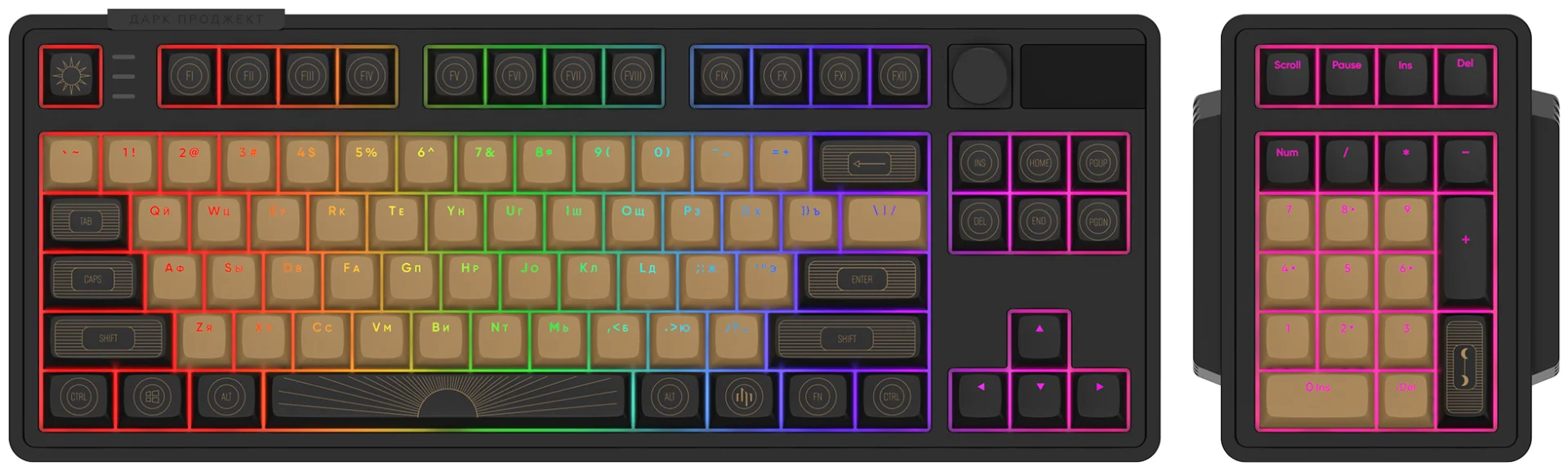 Клавиатура игровая Dark Project KD87A + Numpad DP-KD-87A-000101 Black