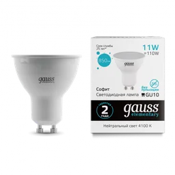Лампа Gauss Led Elementary MR16 11W 850lm 4100K GU10